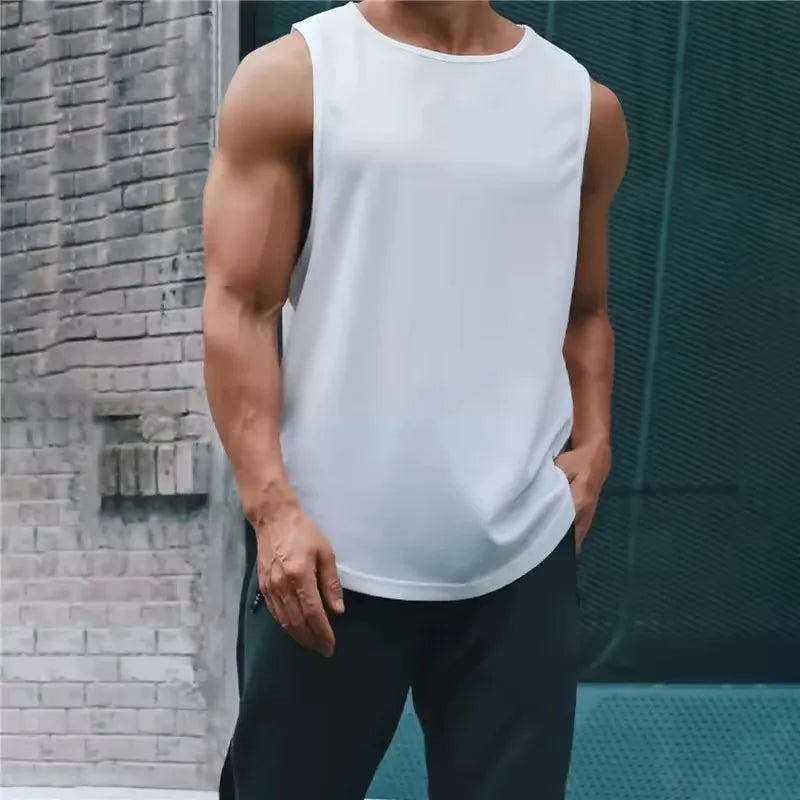 Wholesale Men Gym Fitness Wear Tank Tops Anti-Pilling Breathable Tank Tops With Custom Logo