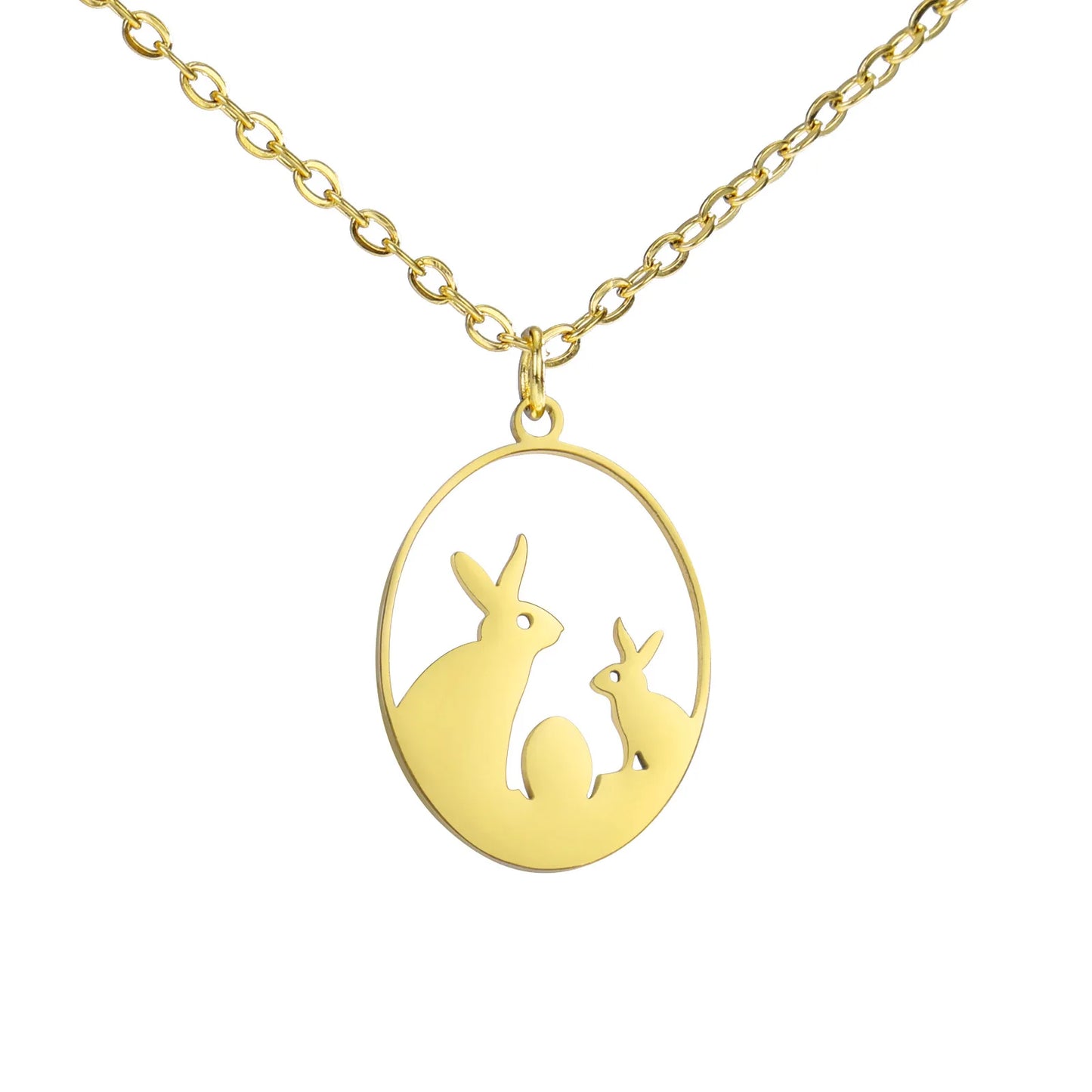 Cute Bunny Animal Pendant Necklace for Girls Fashion Animal Series Necklaces for Women's Jewelry