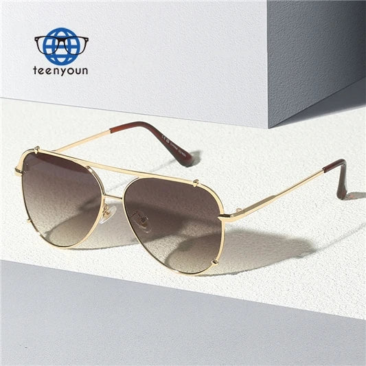 Teenyoun 2024 Fashion Trendy Designer Small Frame Sunglasses Brand Cycling Sunglasses Women Y2k Sunglasses Female Wholesale