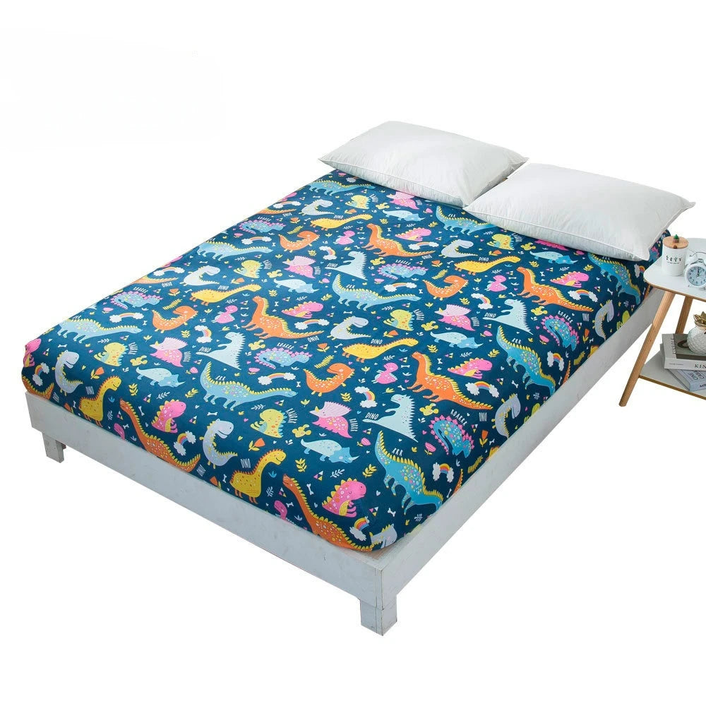 Source Factory Wholesale Children's Cartoon Bed Sheet 1.2M1.5m Mattress Dust-proof Bunk Bed Sets Can Be Customized 300TC Home