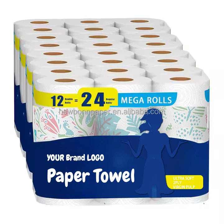 2025 Hot Sale Wholesale Price Super Absorbent  Kitchen Hand Towel Roll Paper Towel Tissue
