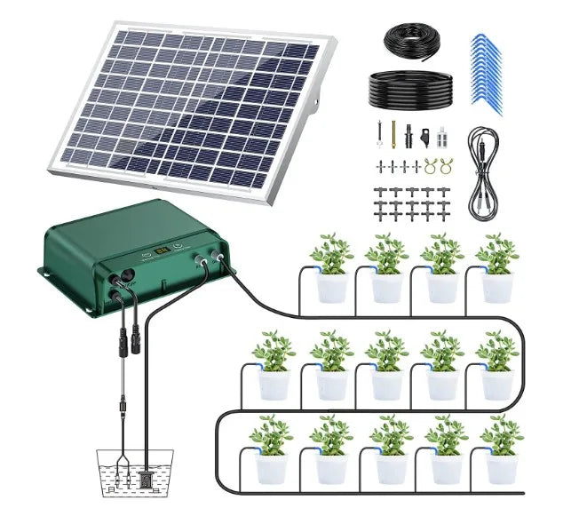 Unmanned Automatic Drip Irrigation System with Eco-Friendly Plastic for Water-Saving Timed Irrigation of Balcony Flowerbeds