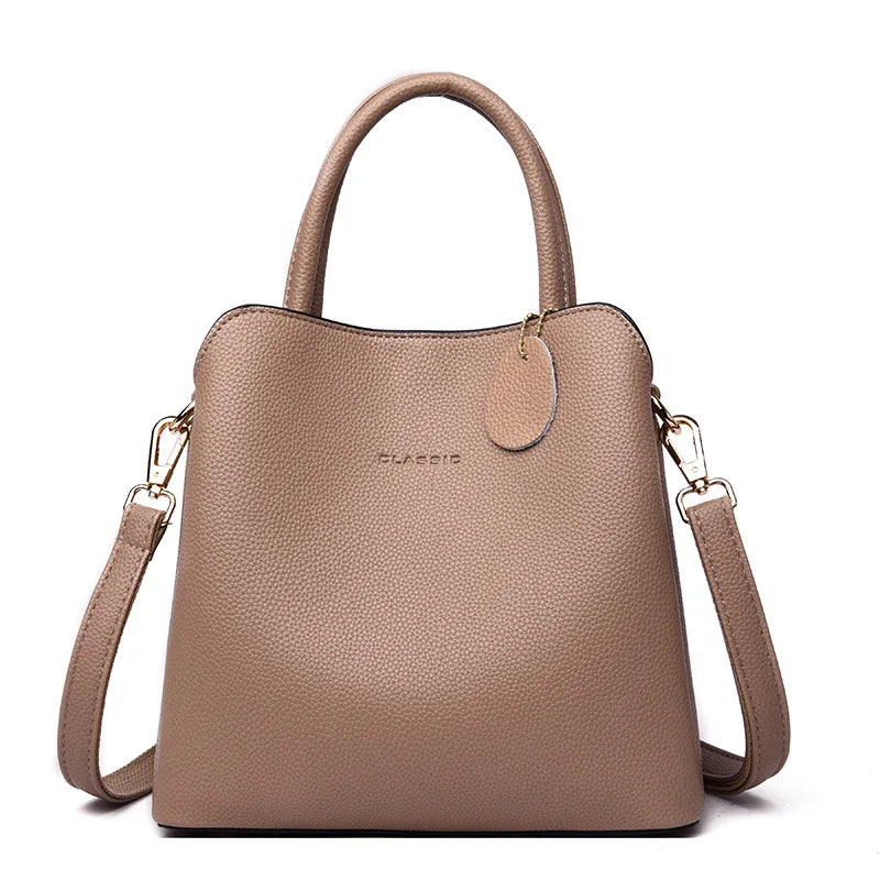 New Fashion Large Capacity Handbag Women Soft Leather Shoulder Bag Crossbody Luxury Women's Bag