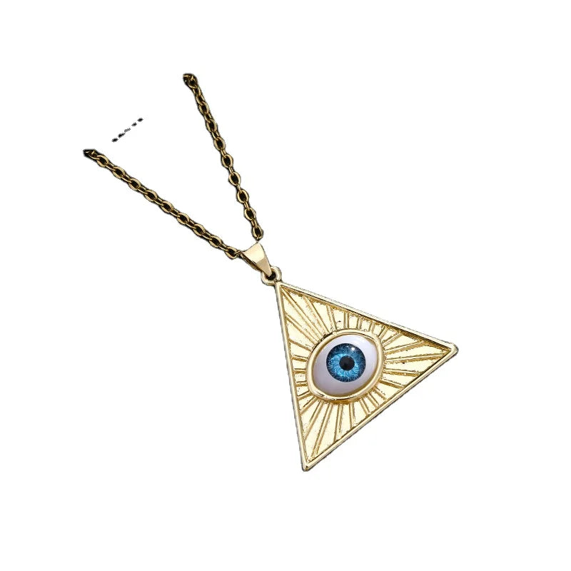 Trend Wholesale Eye Necklace Copper Gold Fashion Pendant Necklace for Women Jewelry