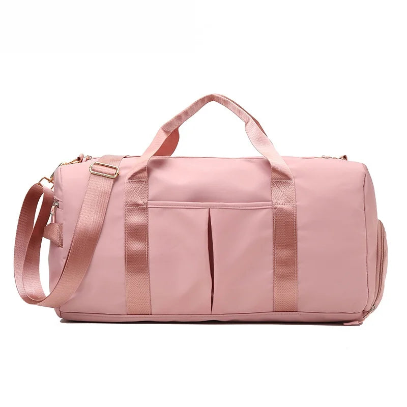 Large Capacity Waterproof Nylon Sports Travel Bag for Swimming Pilates Yoga-Oxford Cloth Zipper Fashionable for Weekend Trave