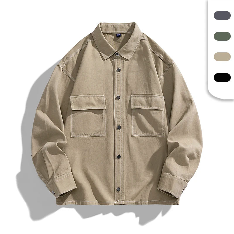 New Arrival Spring Smart Casual Wearing Full Sleeve Casual Shirts With Custom Logo Cotton Chino Washed Leisure Shirts