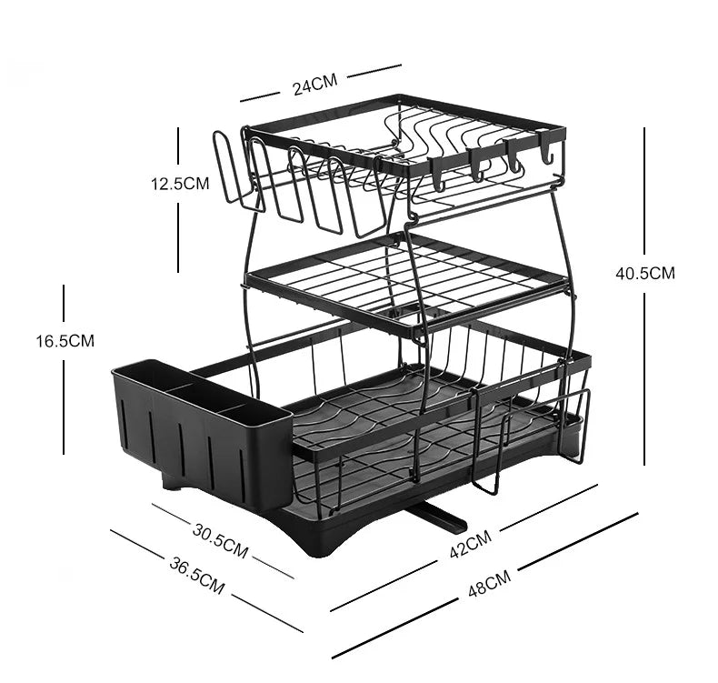3 Tiers Standing Type Kitchen Cabinet Organizer Pull-Out Drawer Basket Under Sink Shelf Storage for Sundries PP Material
