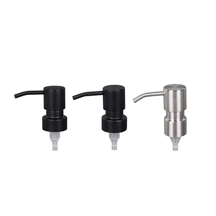 28/400 Customizable Stainless Steel Non Spill Screw Cap Pump Bottle Hand Push Body Shampoo Soap Dispenser Lotion