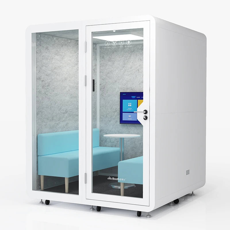 Movable Modern Office Soundproof Booth STC30dB Modular Design with Ventilation for Home & Mall Use