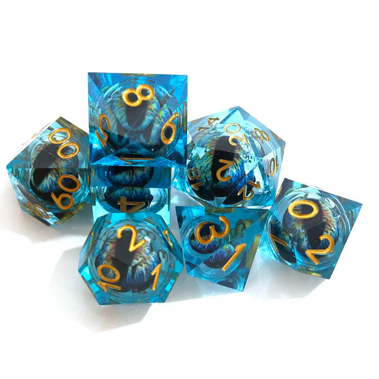 Sharp Edges Polyhedral Resin Dice Bulk for Dungeons & Dragons Tabletop Games Made of Plastic