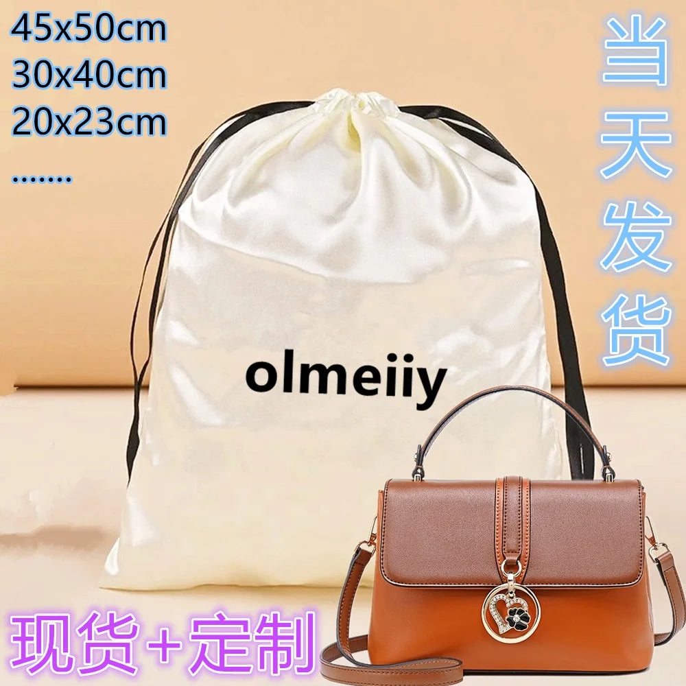 Durable Satin Bag Customized Logo Multi Color Satin Bag with Logo Dustproof Storage Bag