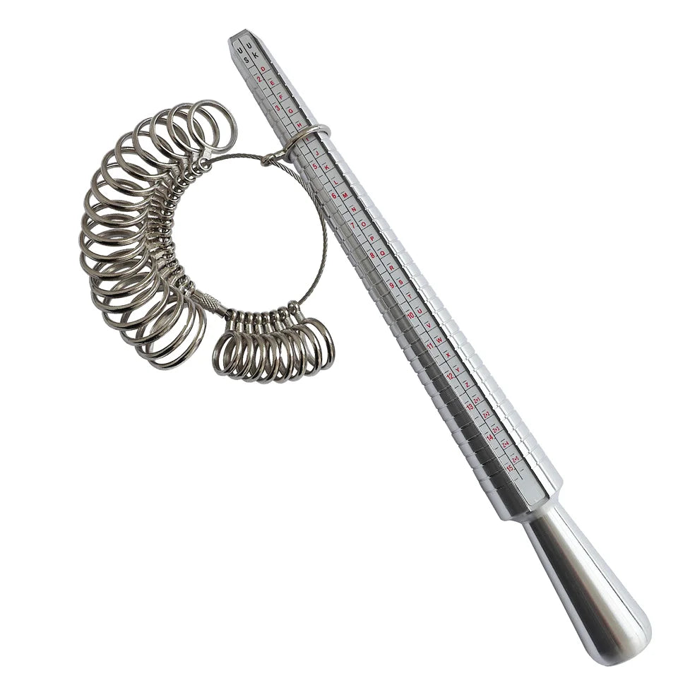 Auble Ring Sizer A-Z Measure Finger Mandrel Diameters Jewelry Sizing Gauge Set Made in China for Men and Women's Rings