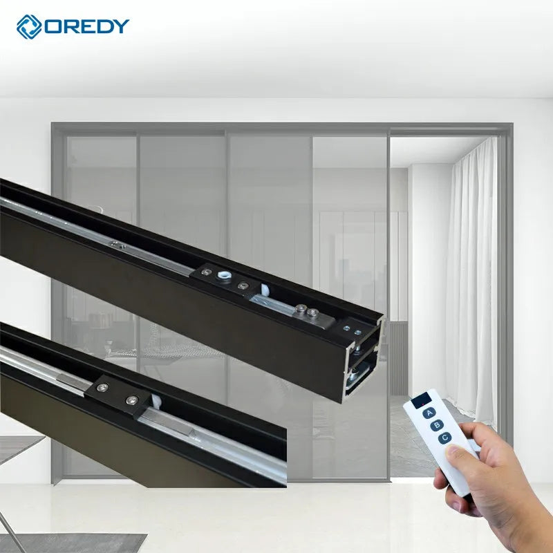 Outus Modern Low Noise Linear DC Motor Maglev System Automatic Sliding Glass Door for Villa Hotel Home