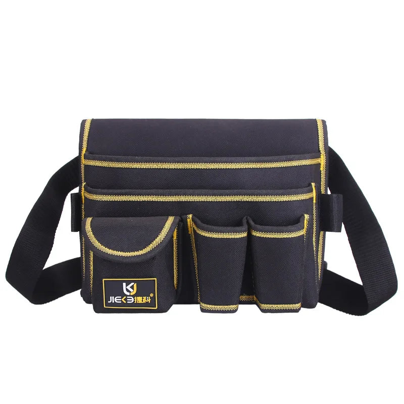 Good Quality Vintage Scratch Resistant Electrician Bag Wear-resistant Base Multi Pockets Hardware Storage Waist Tool Tote Bag