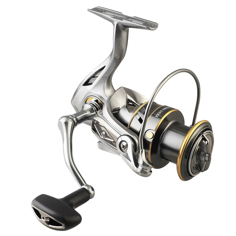DN 10kg Drag 5+1 Bearing Spinning Reels 5.2:1 Ratio Saltwater Fishing Spinning Reel CNC Aluminum Alloy Spool Reel Spinning