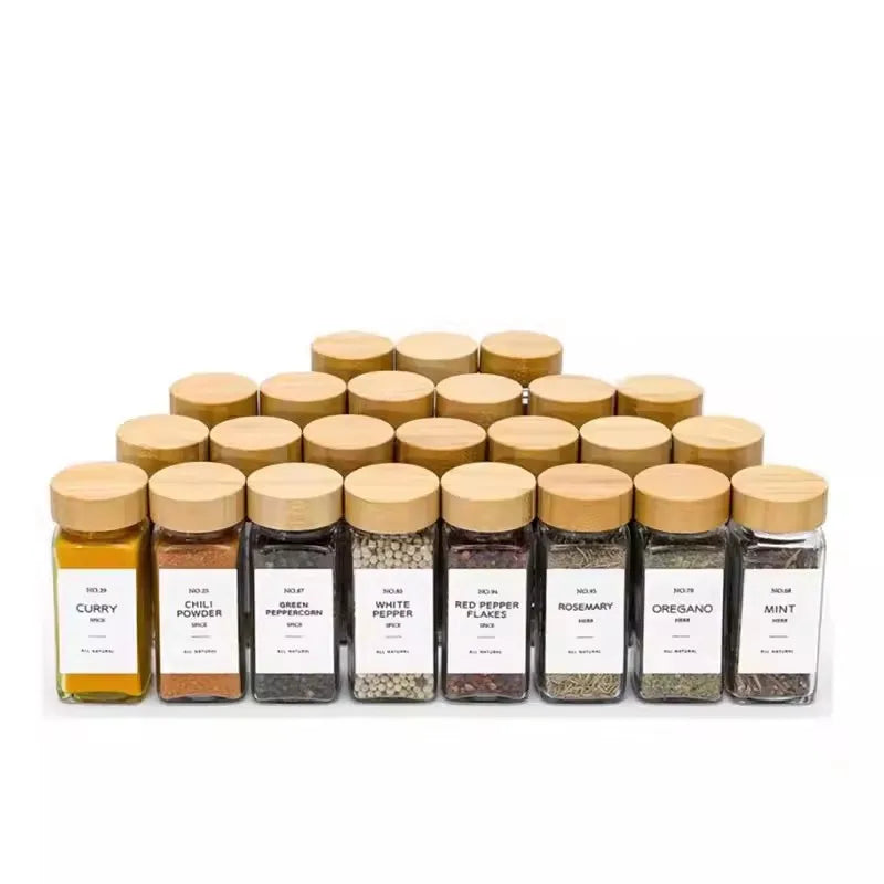 New Type of Household sealed Jar Transparent Glass Seasoning Bottle Spice Storage Jar