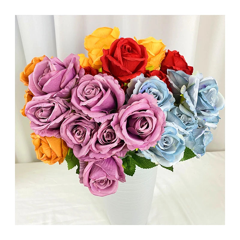 Wedding Flower FengYU 7 Head Classic  Rose Flower Artificial Flowers Decorative