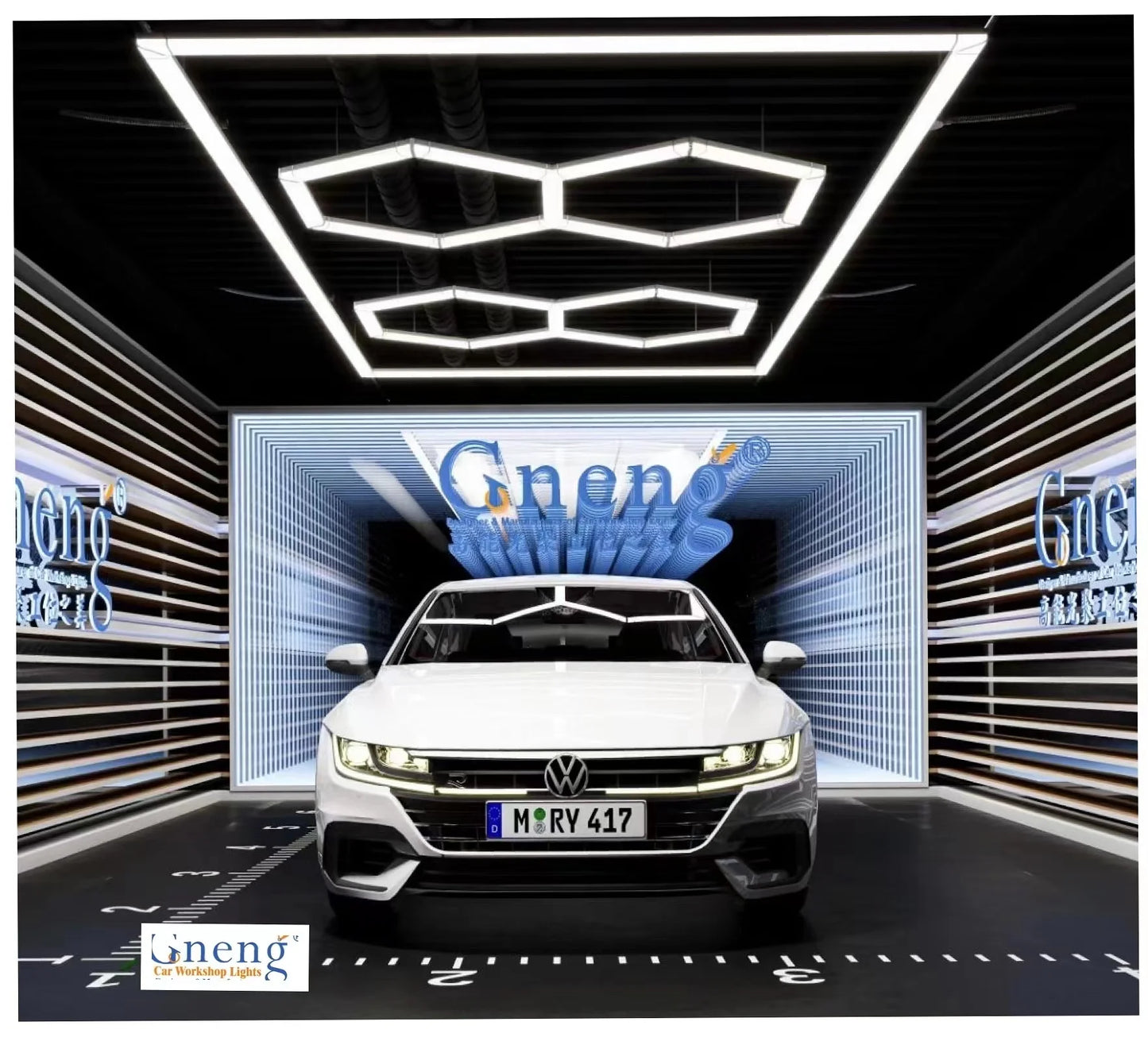 High Flux Home Roof Led Lights 6500K Auto Detailing Commercial System Car Showroom Light