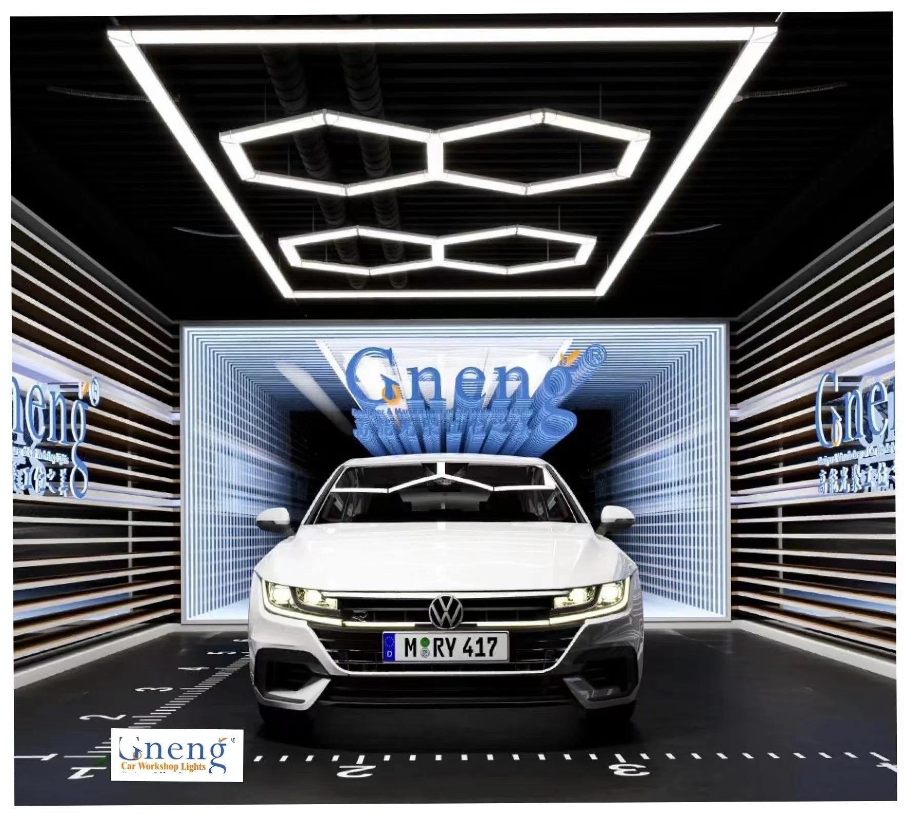 High Flux Home Roof Led Lights 6500K Auto Detailing Commercial System Car Showroom Light