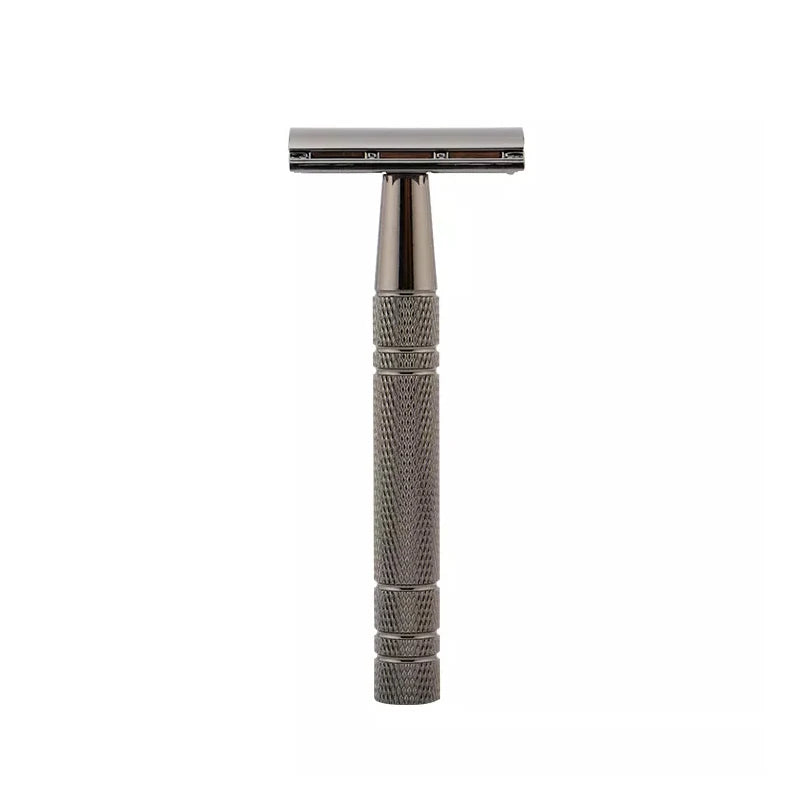LIYI Gunmetal Cheaper Aluminum Handle Men's Stainless Steel Twin Blade Three-Piece Head Zinc Alloy Lightweight 45g Classic Ra