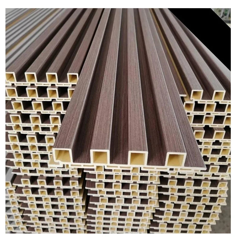 Modern Design Wood Grain WPC Panel Wall Decoration Elegant WPC Fence and Slat Wall Panel Boards