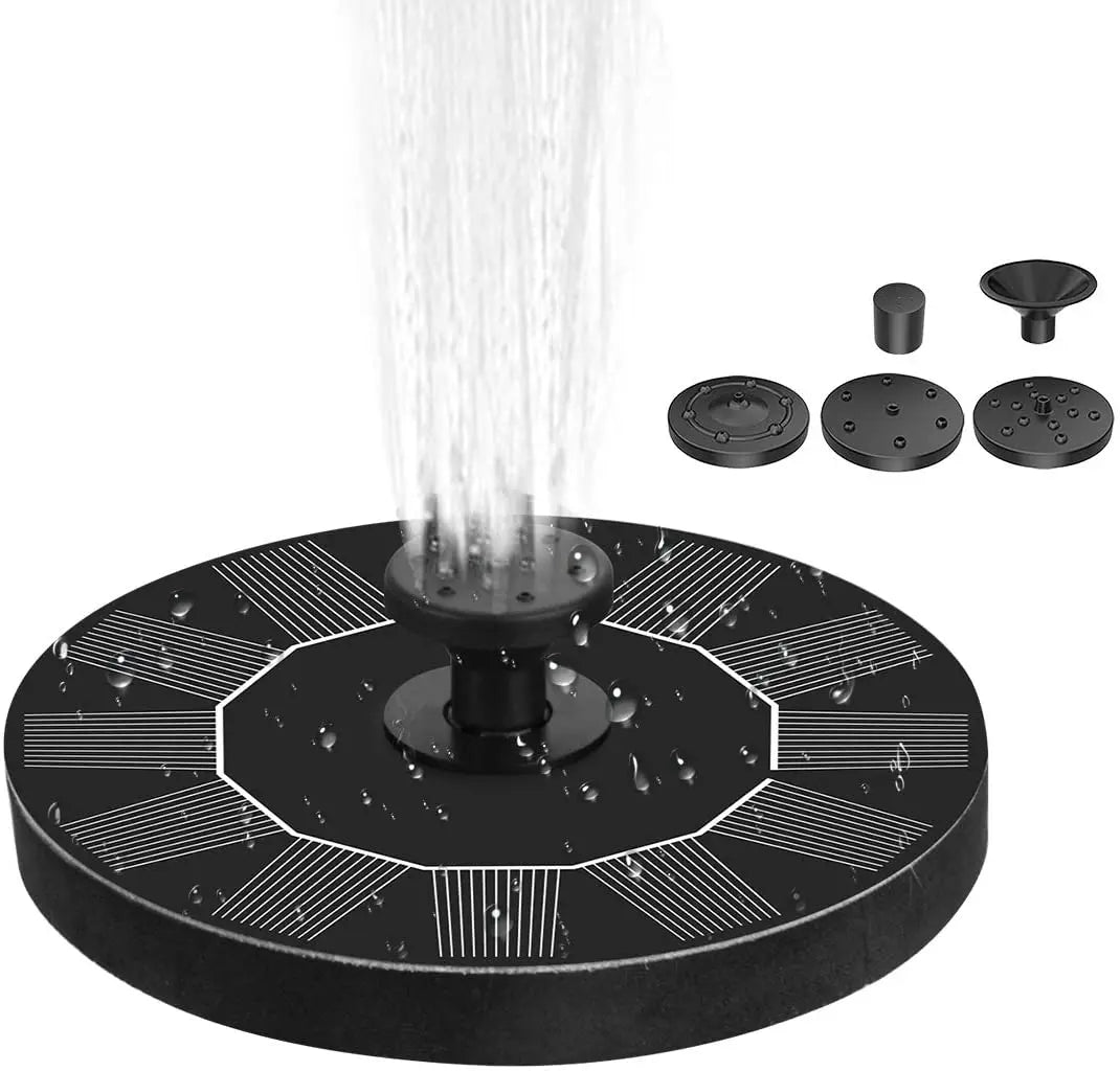 Mini Solar Powered Floating Fountain Water Source Garden Ornament with Pond Waterfall Outdoor Bird Bath for Pool Pond Decorat
