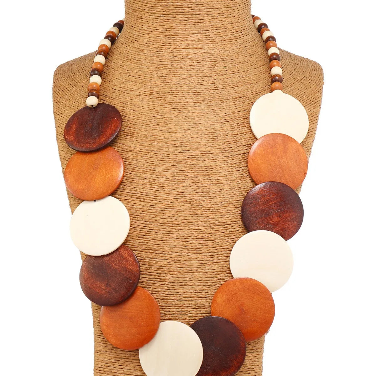 Colorful  Bead Necklace Women's Ethnic Style Hand-woven Beaded Jewelry Wholesale  Necklace