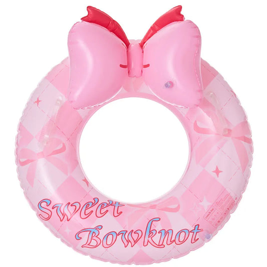 New Design 3D Bowknot Inflatable Seat Float with Handles 3D Bowknot Swim Ring for Kids