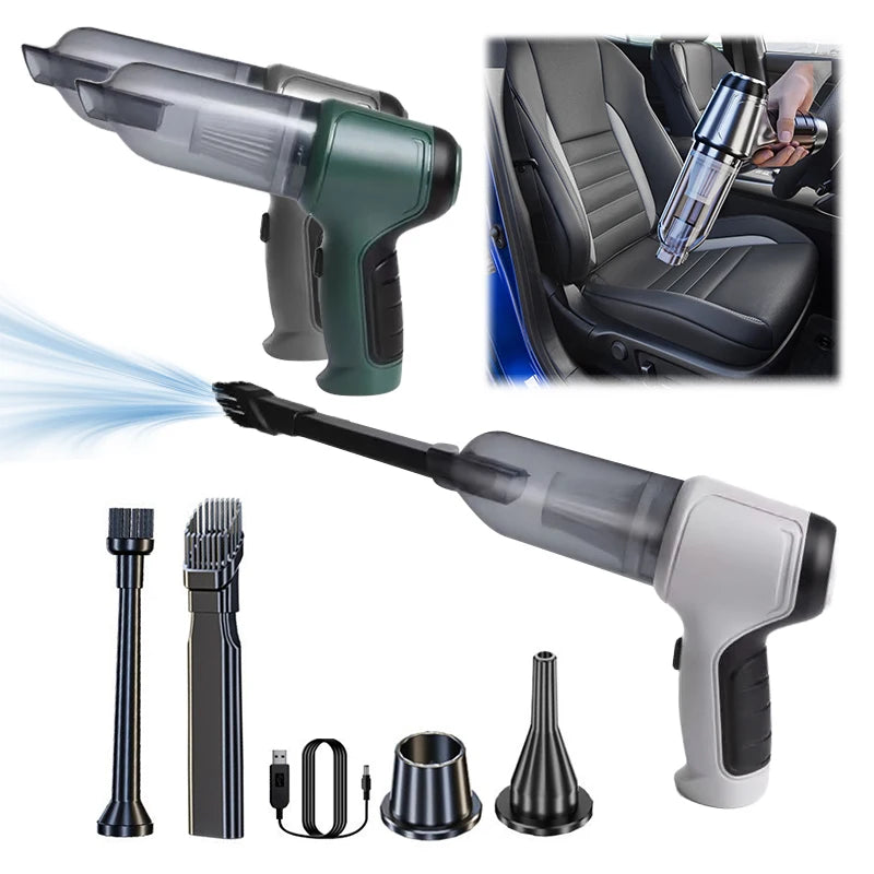 Rechargeable Mini Vacuum Cleaner 26000Pa Suction 3 in 1 Portable Air Duster With Multi-nozzles Floor Brush for Car Home Offic