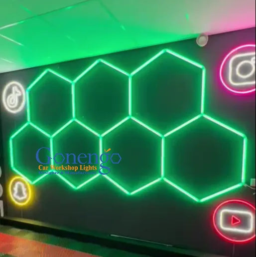 Showroom Ceiling Lighting 110V Honeycomb Rgb Hexagon Lights Led