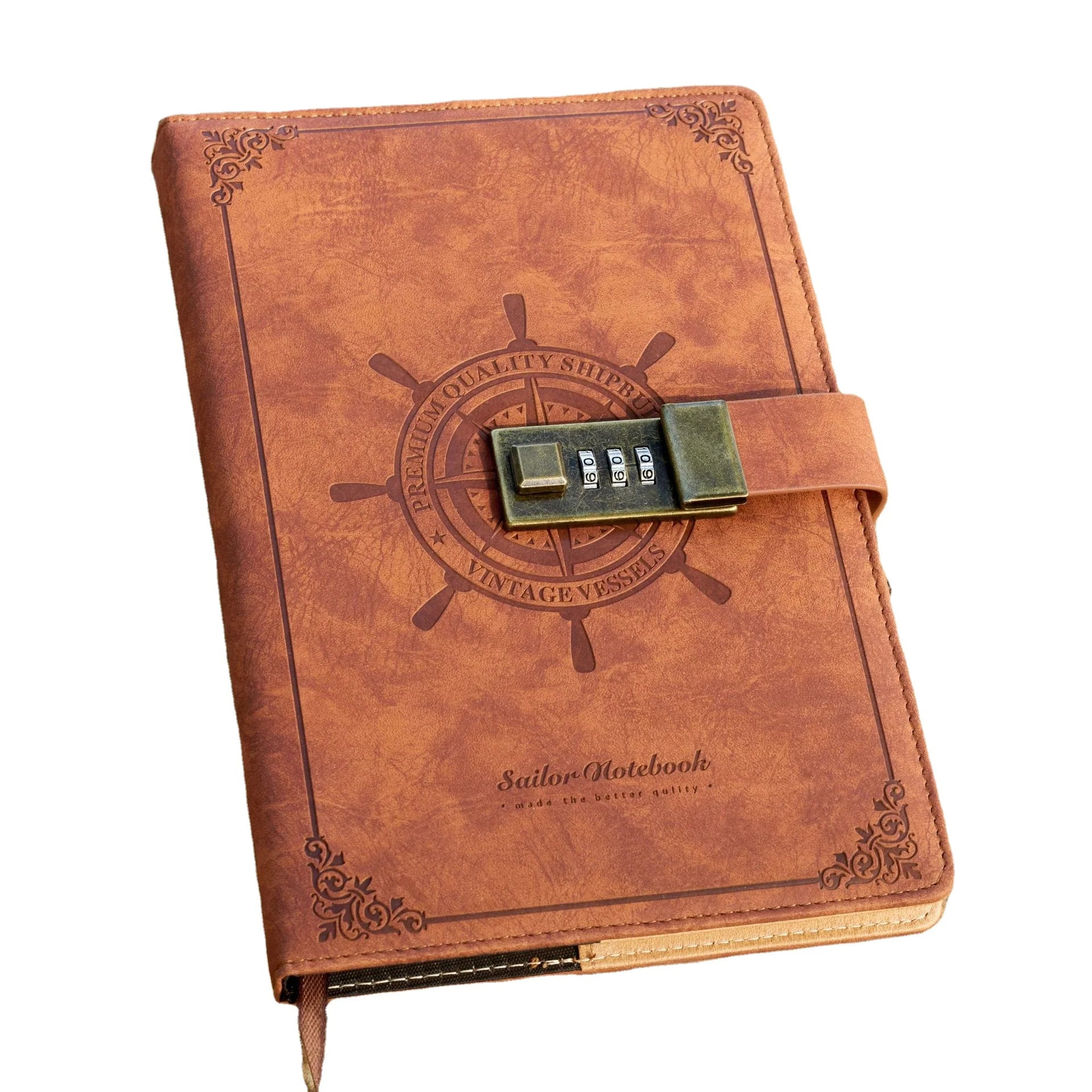 New A5 Notebook Retro Codebook Locked Diary Book Notebook Creative Journal Notebook Valentine's Day Gift