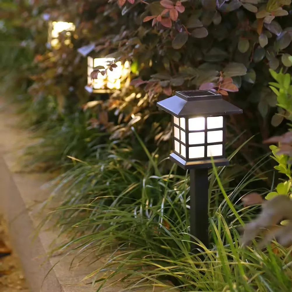 Picture Frame Sublimation Solar Power Torch Pattern LED Plastic for Garden View Path Lamp Yard Lawn Light