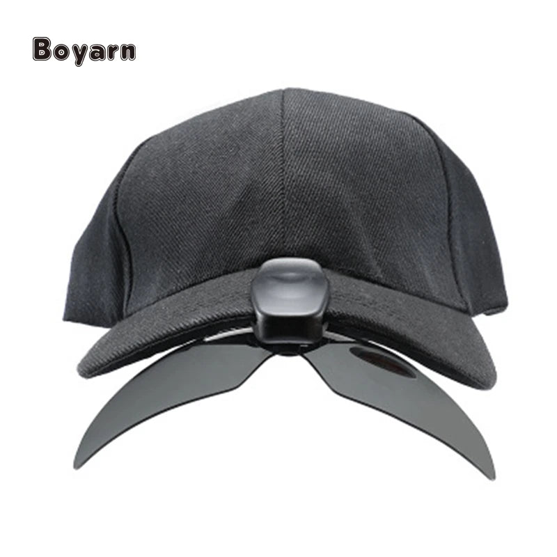 Boyarn Polarized Fishing Glasses Hat Visors Sport Clips Clip on Sunglasses Biking Hiking Golf Uv400 Eyewear Wholesale