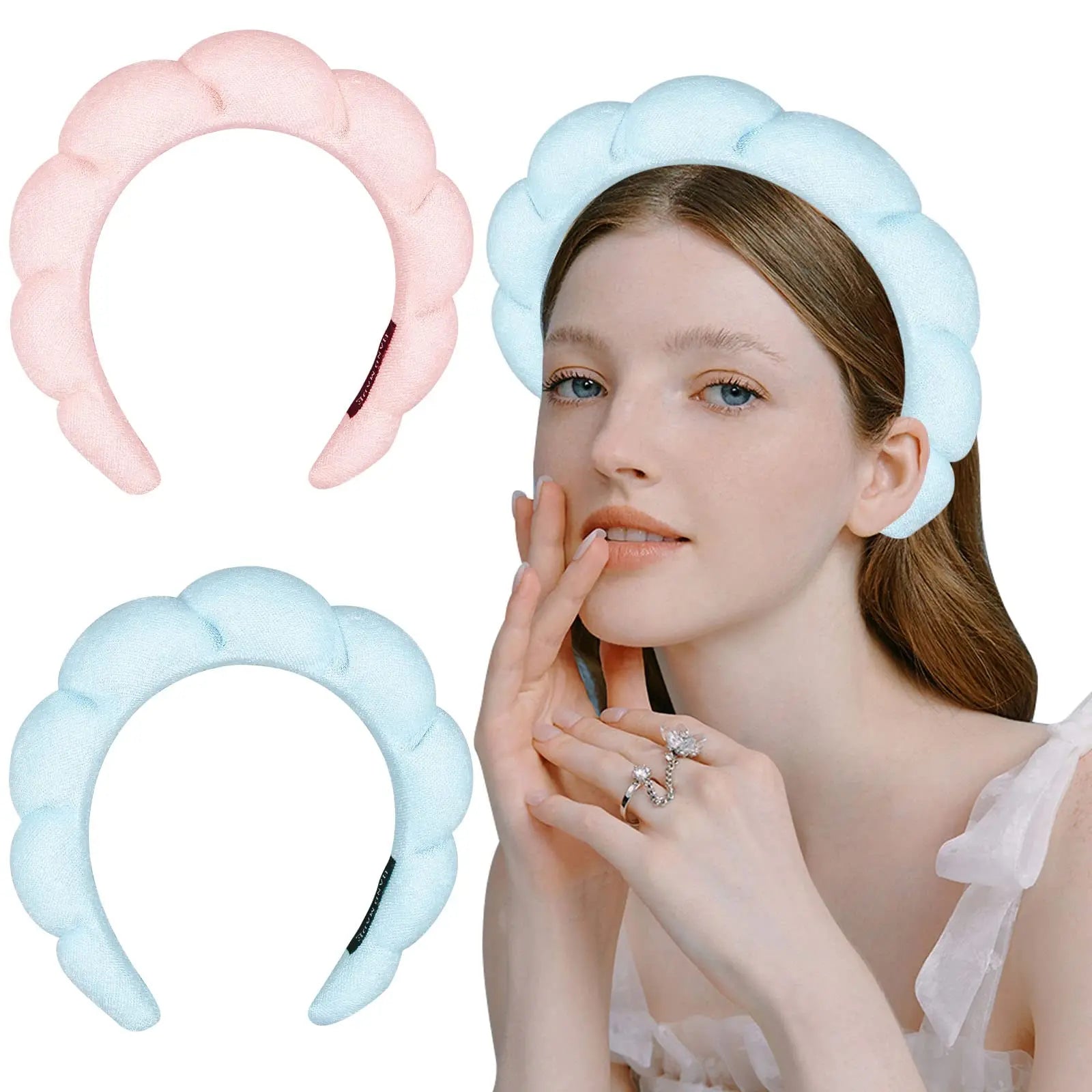 Beautiful Female Hair Ring Spa Washing Face Makeup Bubble Sponge Headband Women Fashion Every Type Cloud Sponge Hair Hoop