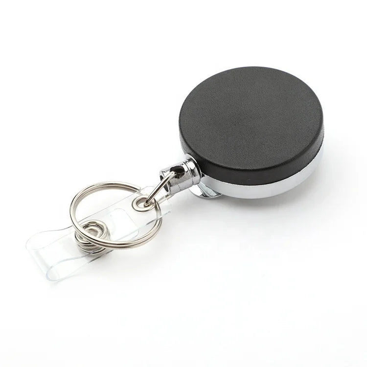 Strong Heavy-Duty Plastic Retractable Keychain Metal Wire Cable Yoyo Badge Reel Key Ring for ID Strap Badge Holder Accessory