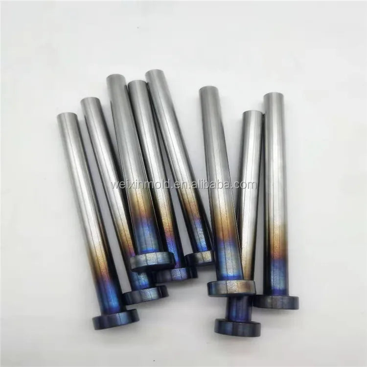 DIN1530 Straight Ejector  Sleeve Pin With Cylindrical Blue Head for Plastic Injection Mould