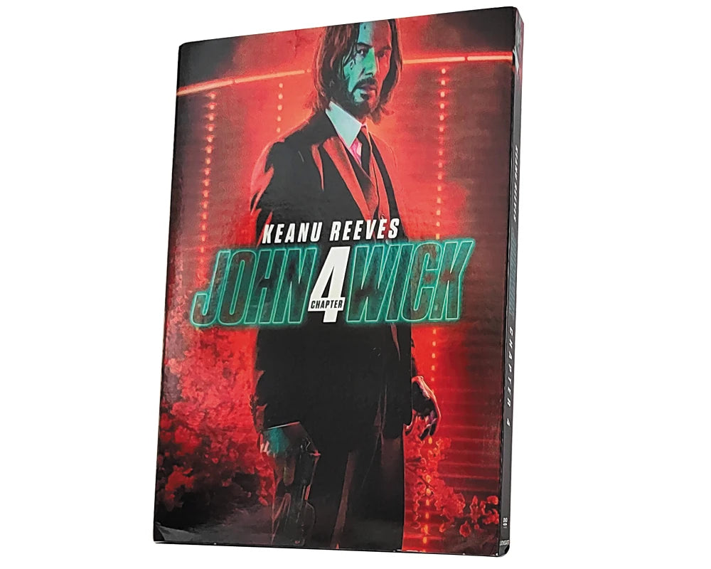Custom Manufacturer DVD BOXED SETS MOVIES TV Show Film Disk Duplication Printing Factory Keanu Reeves John 4 Chapter Wick 1DV