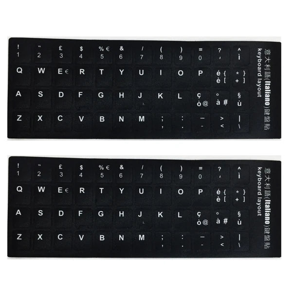 Wholesale Vinyl Laptop Sticker Decoration Self Adhesive Italian Keyboard Stickers