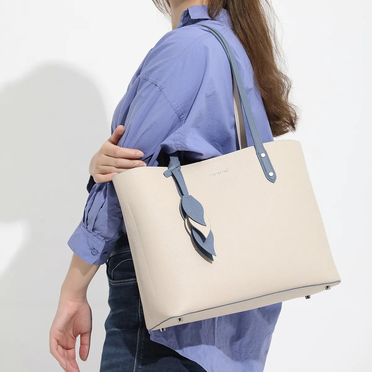 Classic Style Selection Top Layer Cowhide Waterproof Durable Fashionable Urban Style Daily Shopping Women's Bag