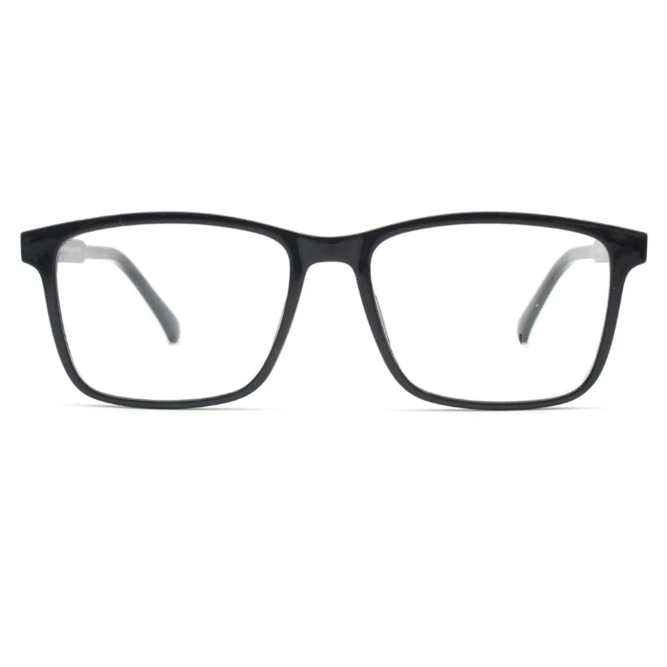 OEM Unisex Rectangle Clear Plastic Eyeglass Frames with Gradient Blue Brown Black Red Colors Latest Design