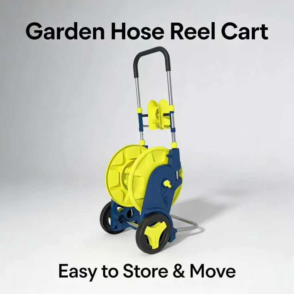 Hot Sale HONGCHEN 10105-01 100m Two Wheel Colorful ABS Plastic High Pressure Adjustable Rewindable Water Truck Garden Hose Re