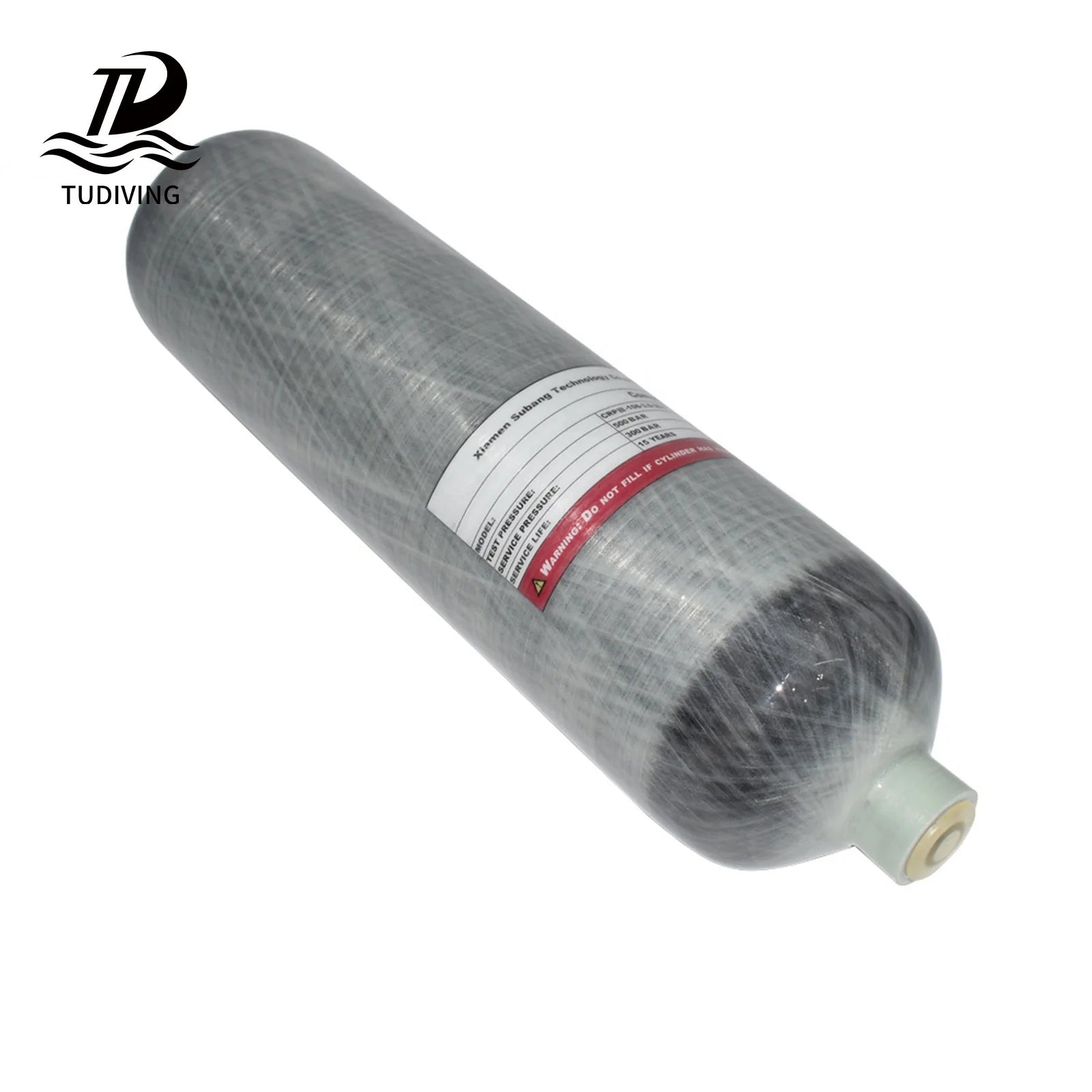 TUDIVING 3L CE Compressive Strength Best Quality 4500psi 30mpa High Price Household Paintball White PCP Carbon Fiber Air Bott