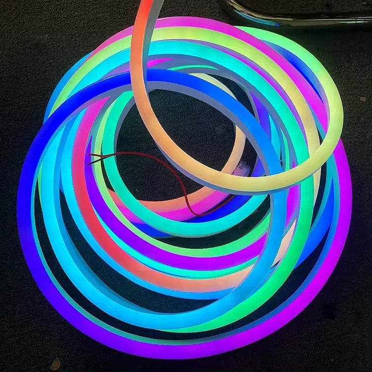 RGB Neon Light 6*12mm Side Emitting Bendable Neon Light Strip SMD 3838 120LEDs/m RGB Changing Color 5m/roll Flex Led Neon Lig