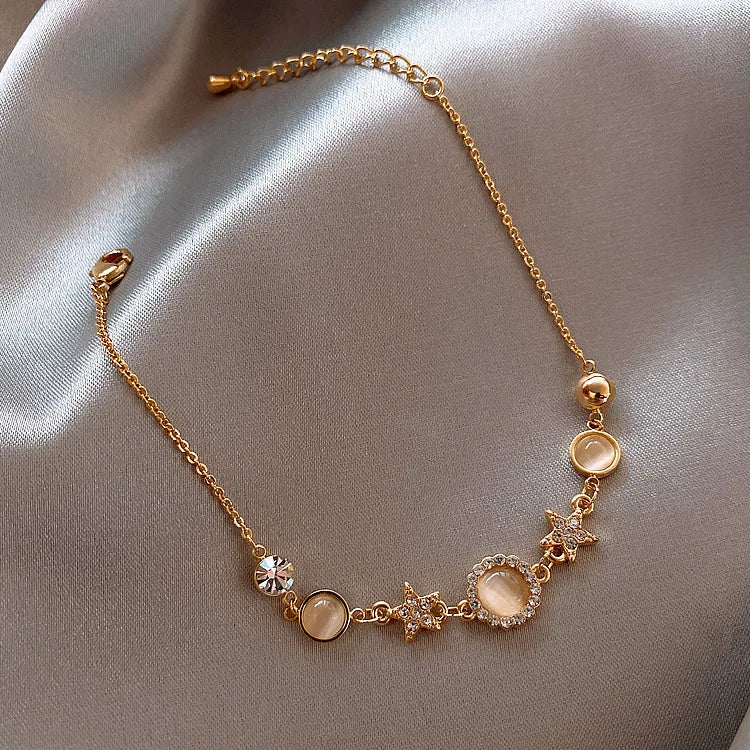 Cool Style Design Opal Small Star Bracelet  Jewelry Popular Temperament Simple Bracelet