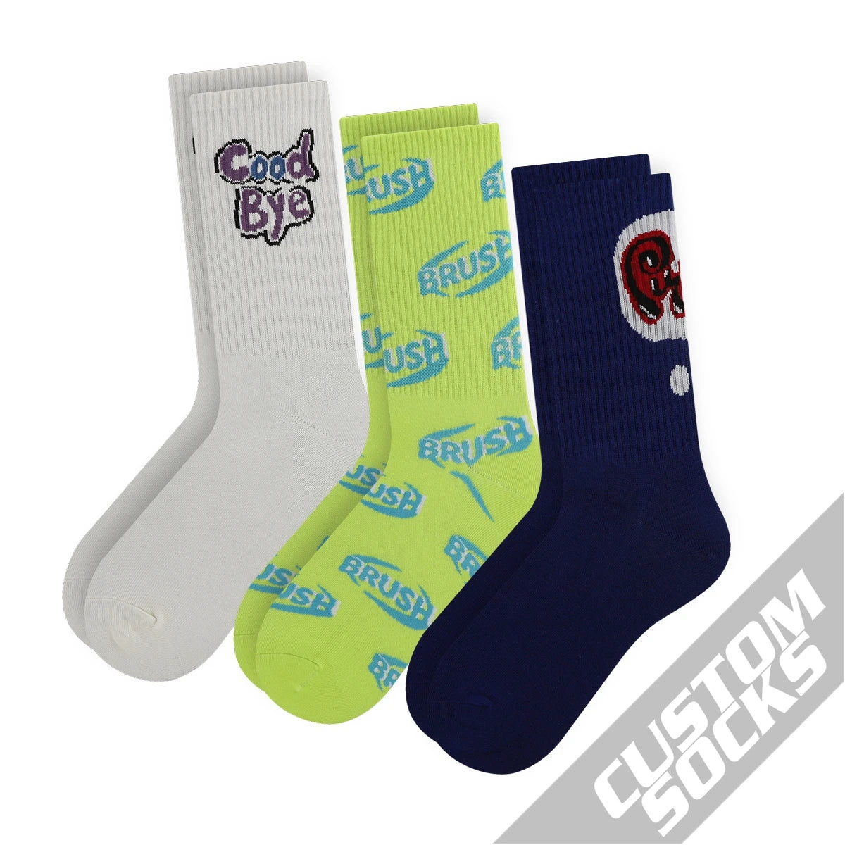 FREE DESIGN & MOCK-UP Custom Made Your Own Design Socks Customized Cotton Casual Sock Men Sox With Custom Designs