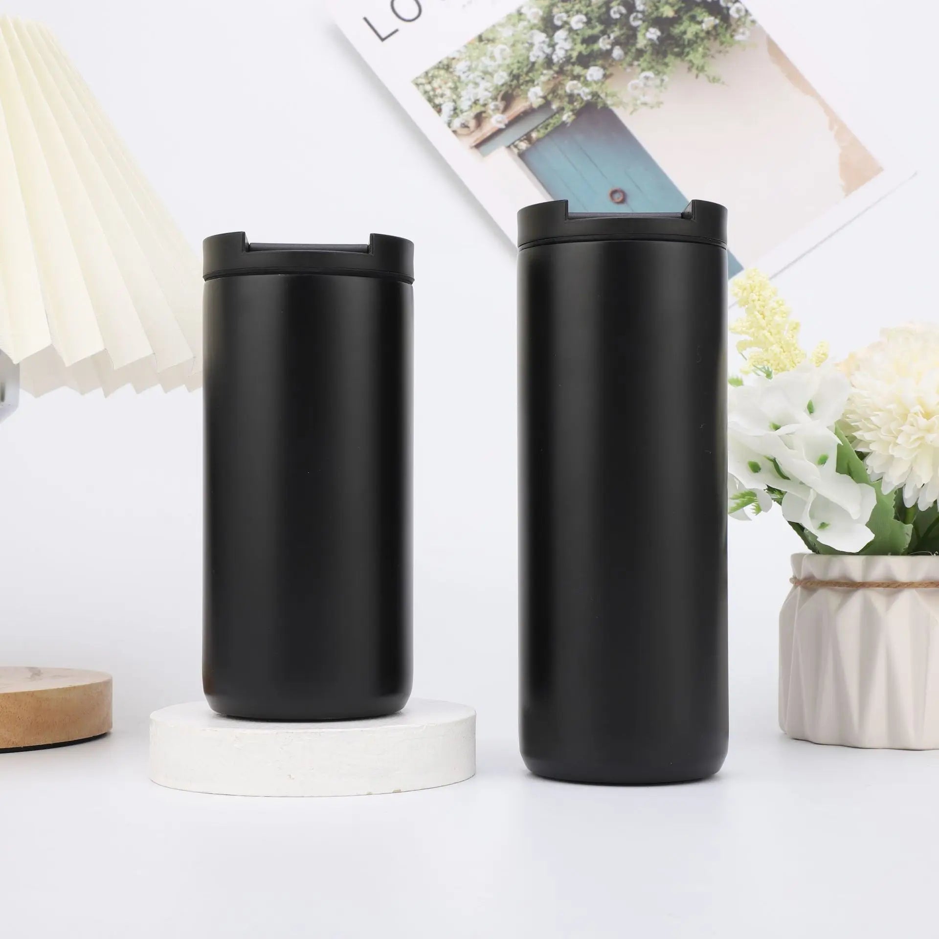 New Fashion Wholesale Reusable Double Wall Vacuum Metal Thermal Coffee Mugs Custom Travel 350ml 12 oz Stainless Steel Coffee 
