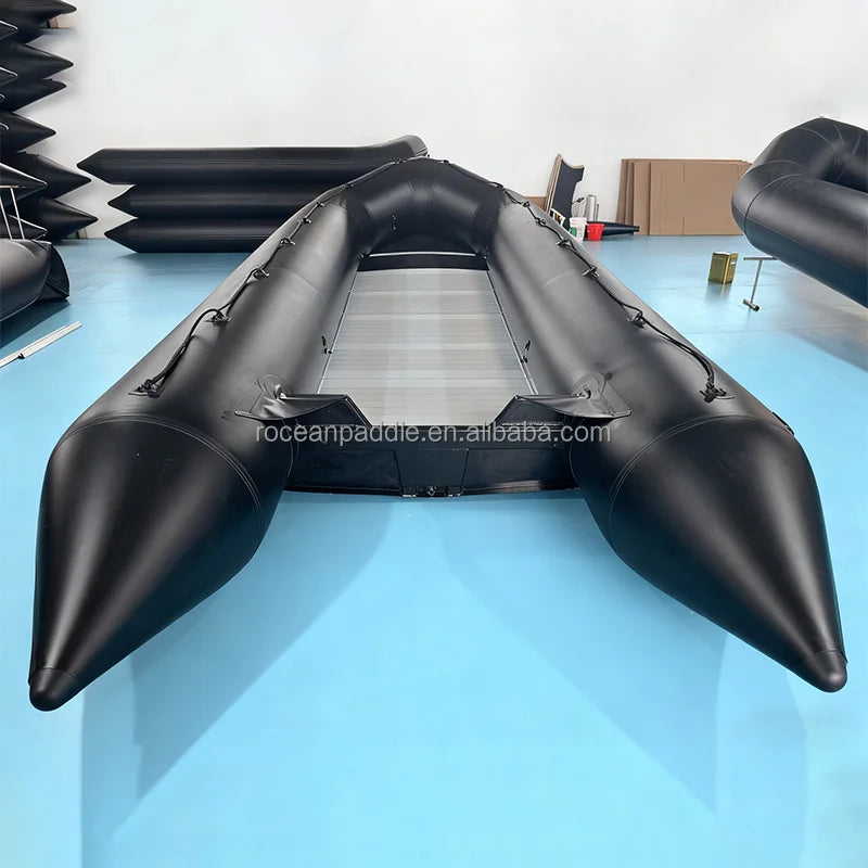China Factory 6m 7m 8m 9m 10m Aluminum Floor 30 Person Large Inflatable Rescue Boat with Engine