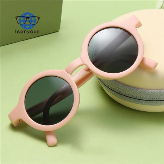 Teenyoun Children Folding Sunglasses Kids Retro Silicone Polarized Sunglasses Outdoor UV Protection Sunglasses Wholesale