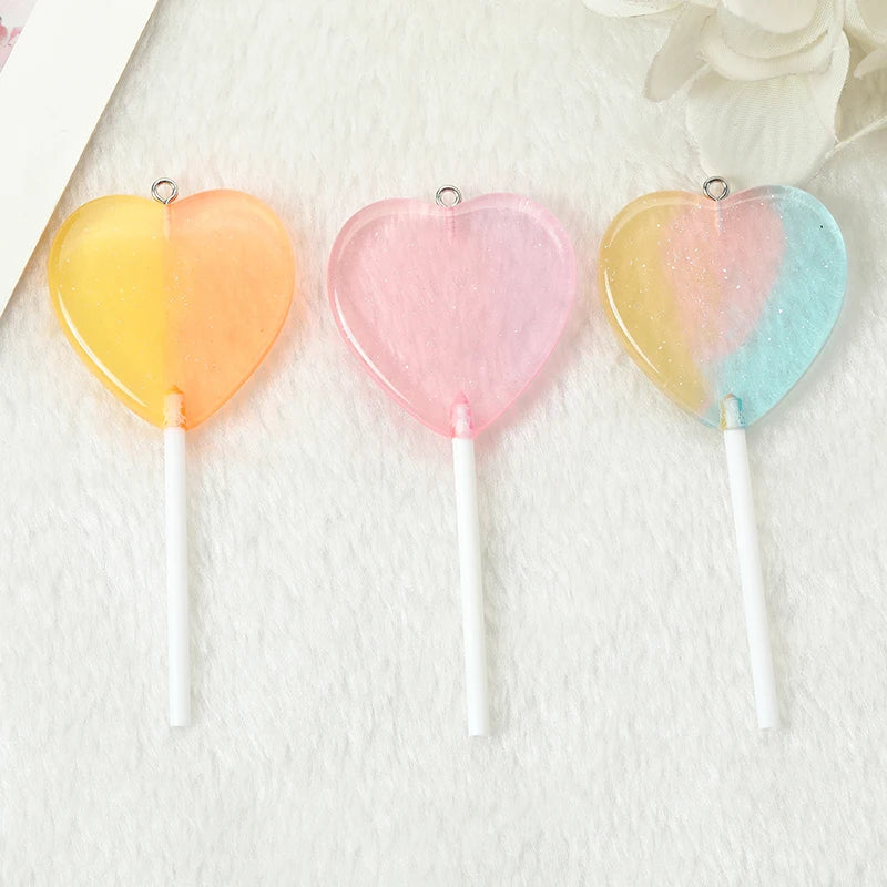 Sweet Candy Charms Resin Lollipop Big Size Pendant Fashion Accessories for Diy Making
