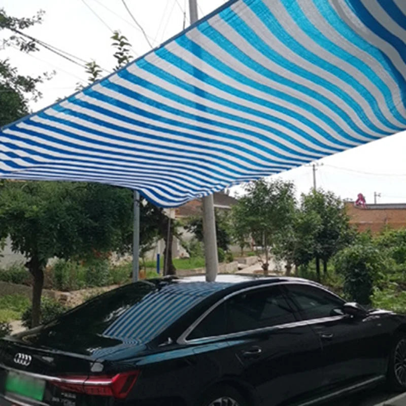 Customizable Stripe Sunshade Net HDPE Anti-UV New Styles Canopy Balcony Courtyard Car Sunscreen Net Privacy Net Pergola Plant